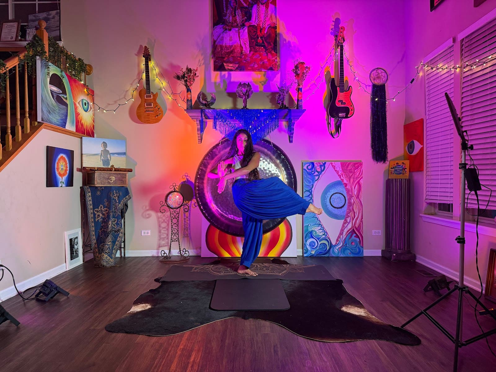 A colorful live event space